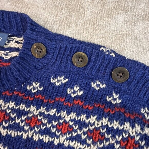 Vintage Polo Ralph Lauren Sweater Nordic Fair Isle Linen Cotton Blend Women Sz S - Picture 6 of 10